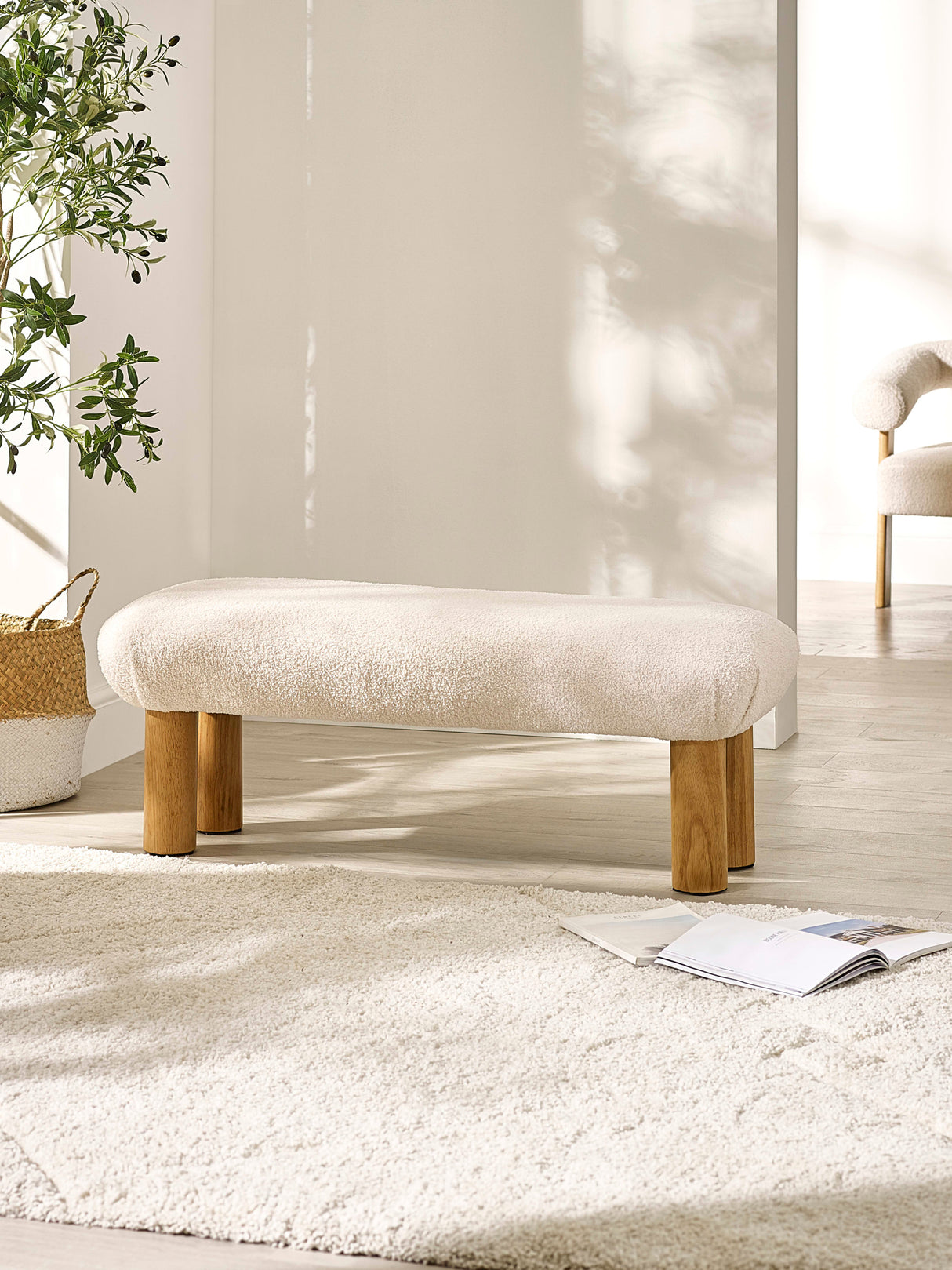Freya Low Upholstered 2 Seater Bench