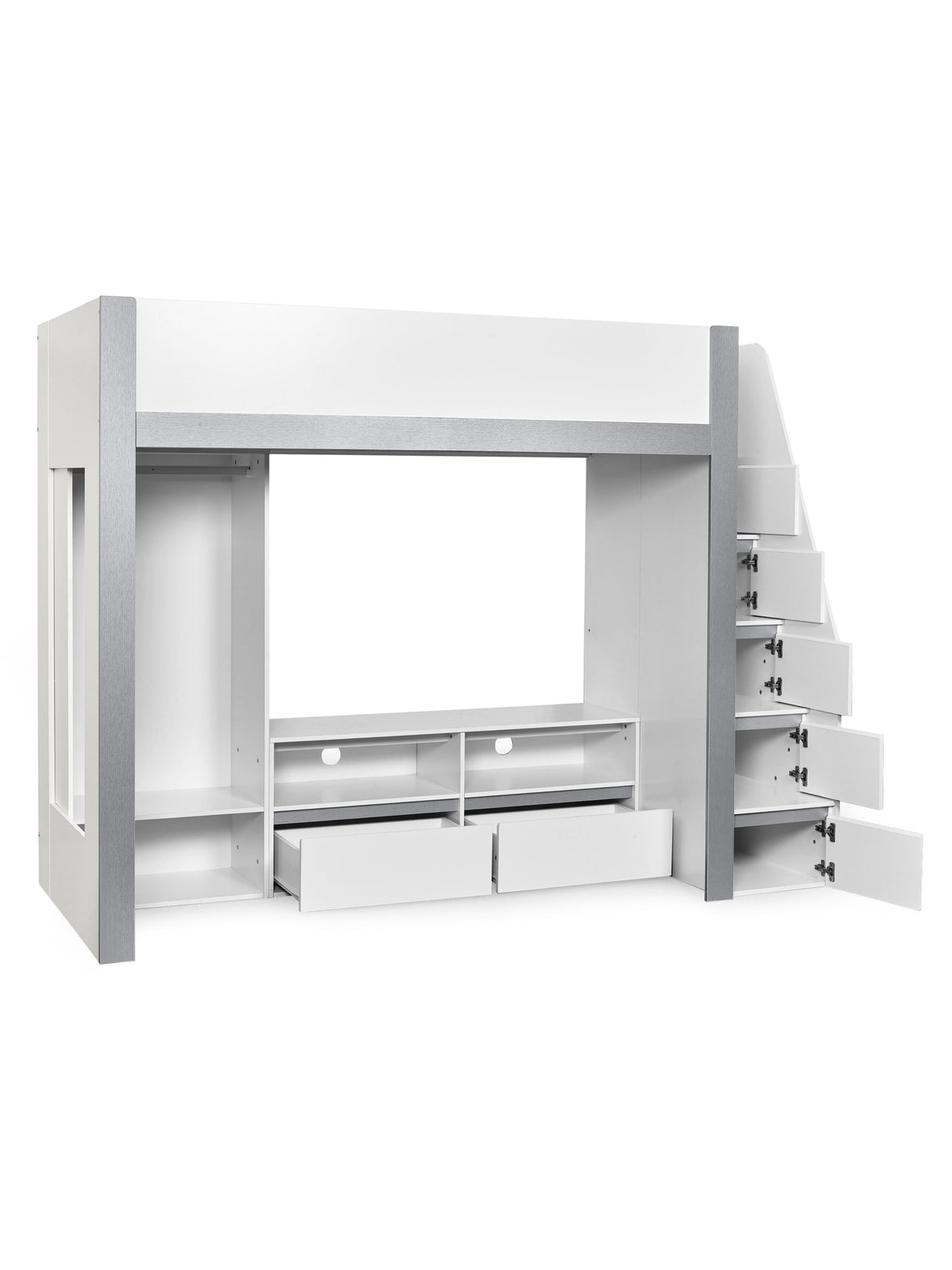 Gaia High Sleeper TV Bed with Stairs