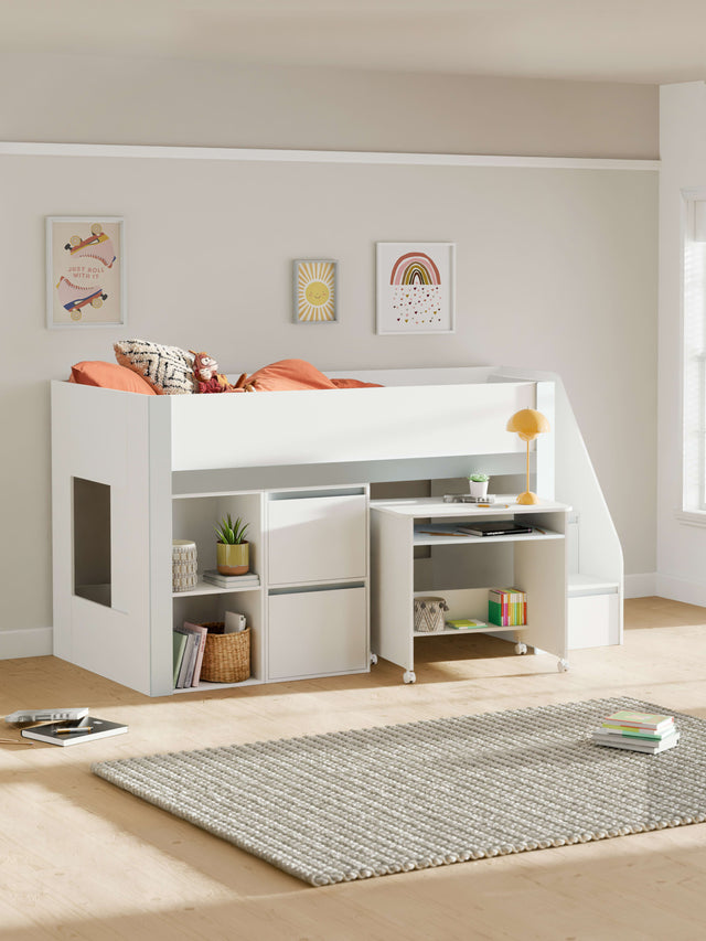 Gaia Mid Sleeper Bed with Stairs