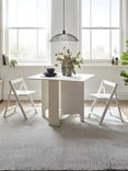 Gatan 2 Seater Compact Drop Leaf Dining Set with Folding Chairs