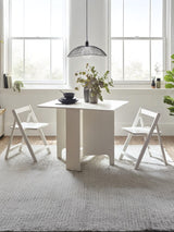 Gatan 2 Seater Compact Drop Leaf Dining Set with Folding Chairs
