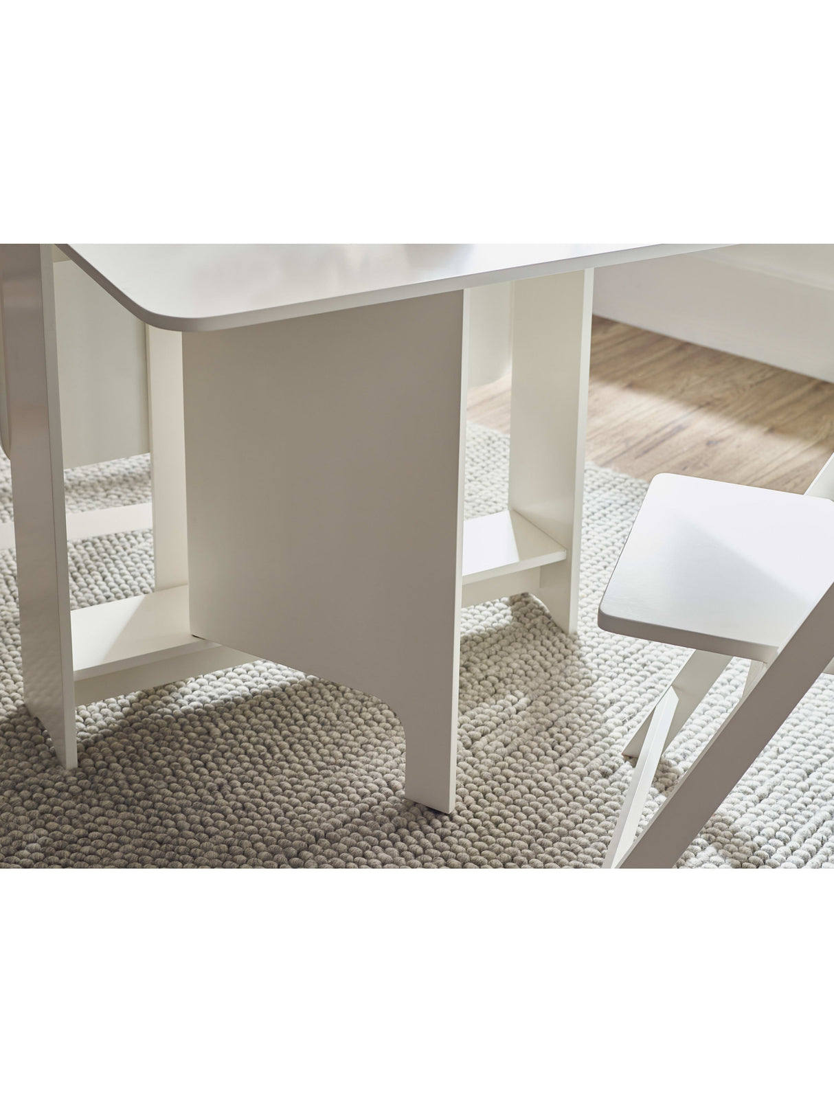Gatan 2 Seater Compact Drop Leaf Dining Set with Folding Chairs