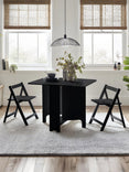 Gatan 2 Seater Compact Drop Leaf Dining Set with Folding Chairs