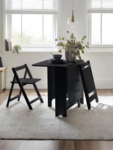 Gatan 2 Seater Compact Drop Leaf Dining Set with Folding Chairs