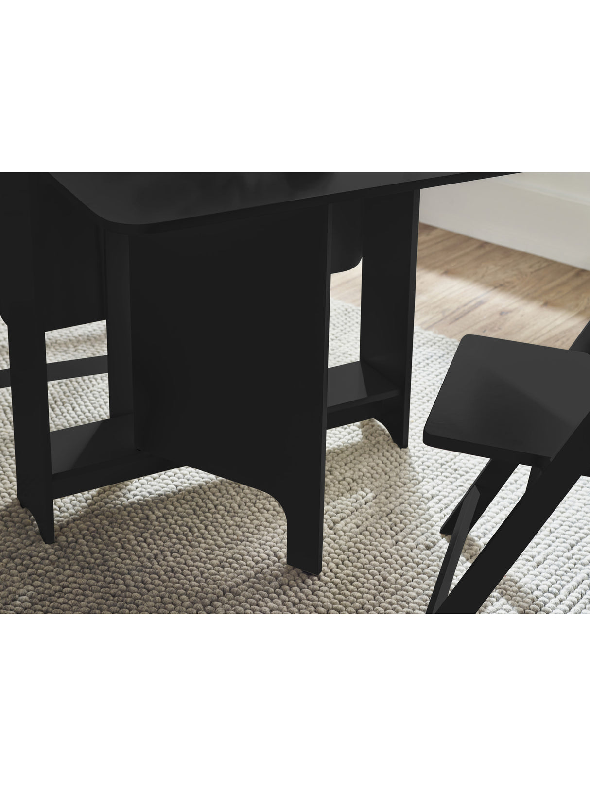 Gatan 2 Seater Compact Drop Leaf Dining Set with Folding Chairs