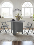 Gatan 2 Seater Compact Drop Leaf Dining Set with Folding Chairs
