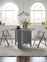 Gatan 2 Seater Compact Drop Leaf Dining Set with Folding Chairs