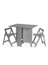 Gatan 2 Seater Compact Drop Leaf Dining Set with Folding Chairs