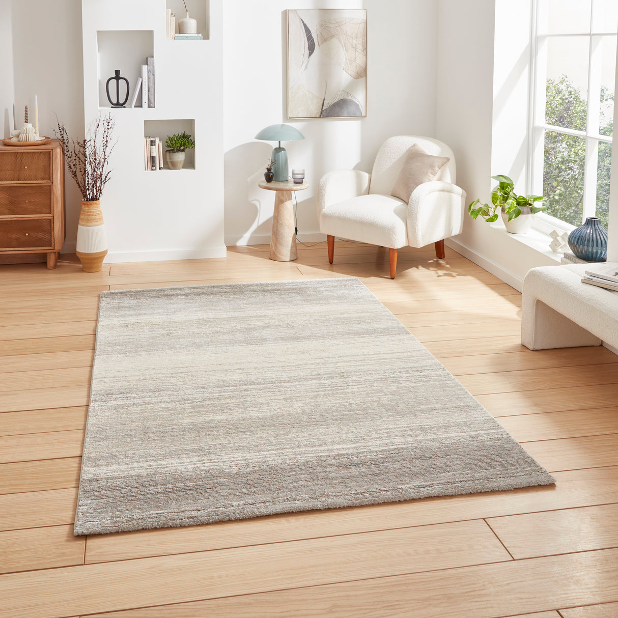 Geneva 62786 Grey Berber Rug