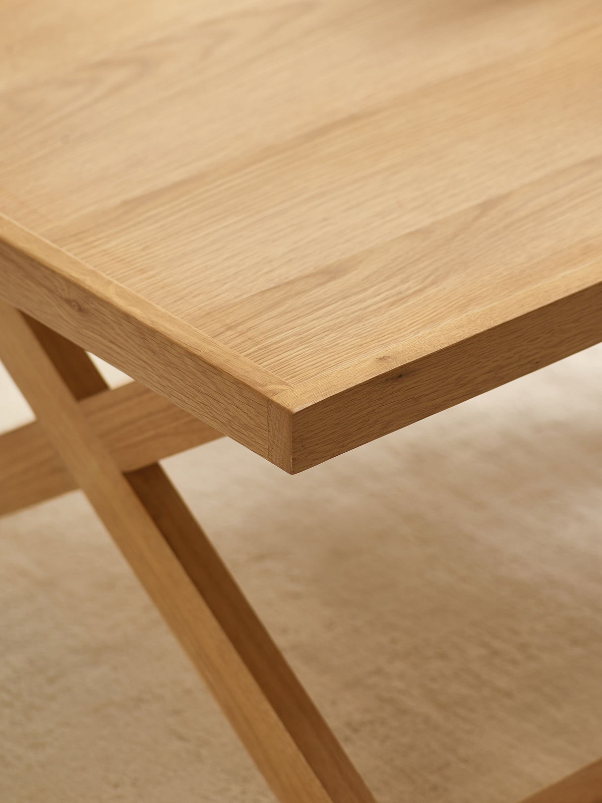 Haddon Rectangular Coffee Table with Cross Leg Base