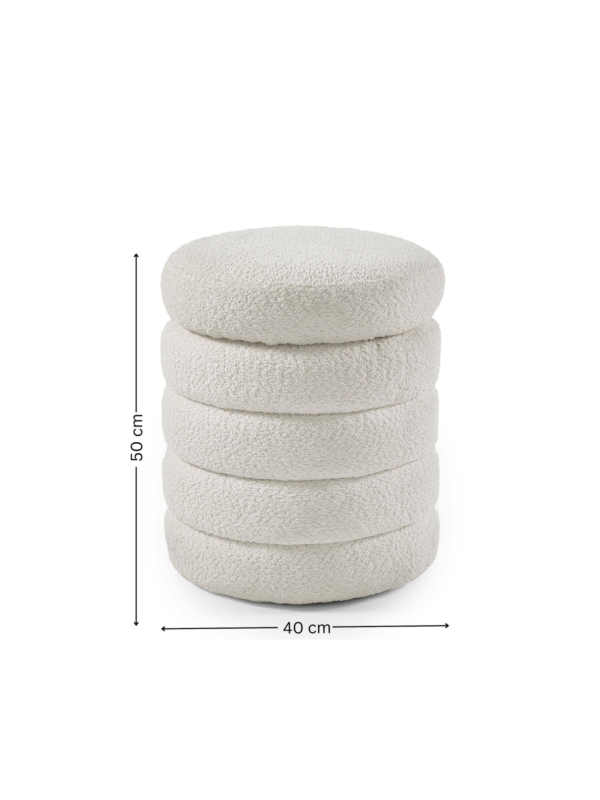 Hailey Upholstered Stacked Storage Ottoman