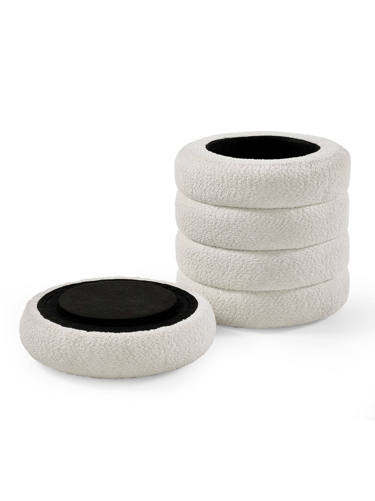 Hailey Upholstered Stacked Storage Ottoman