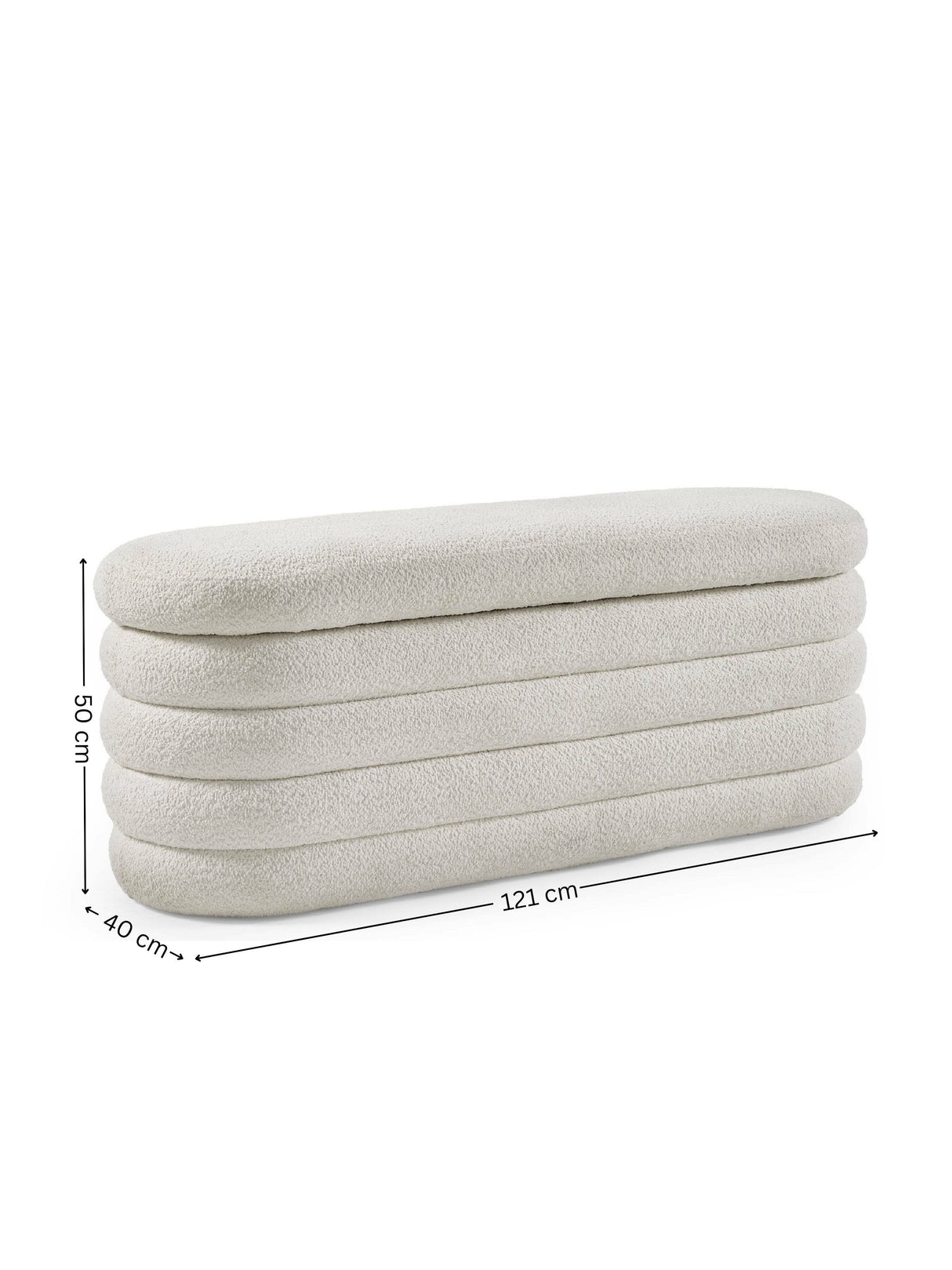 Hailey Upholstered Stacked Storage Bench
