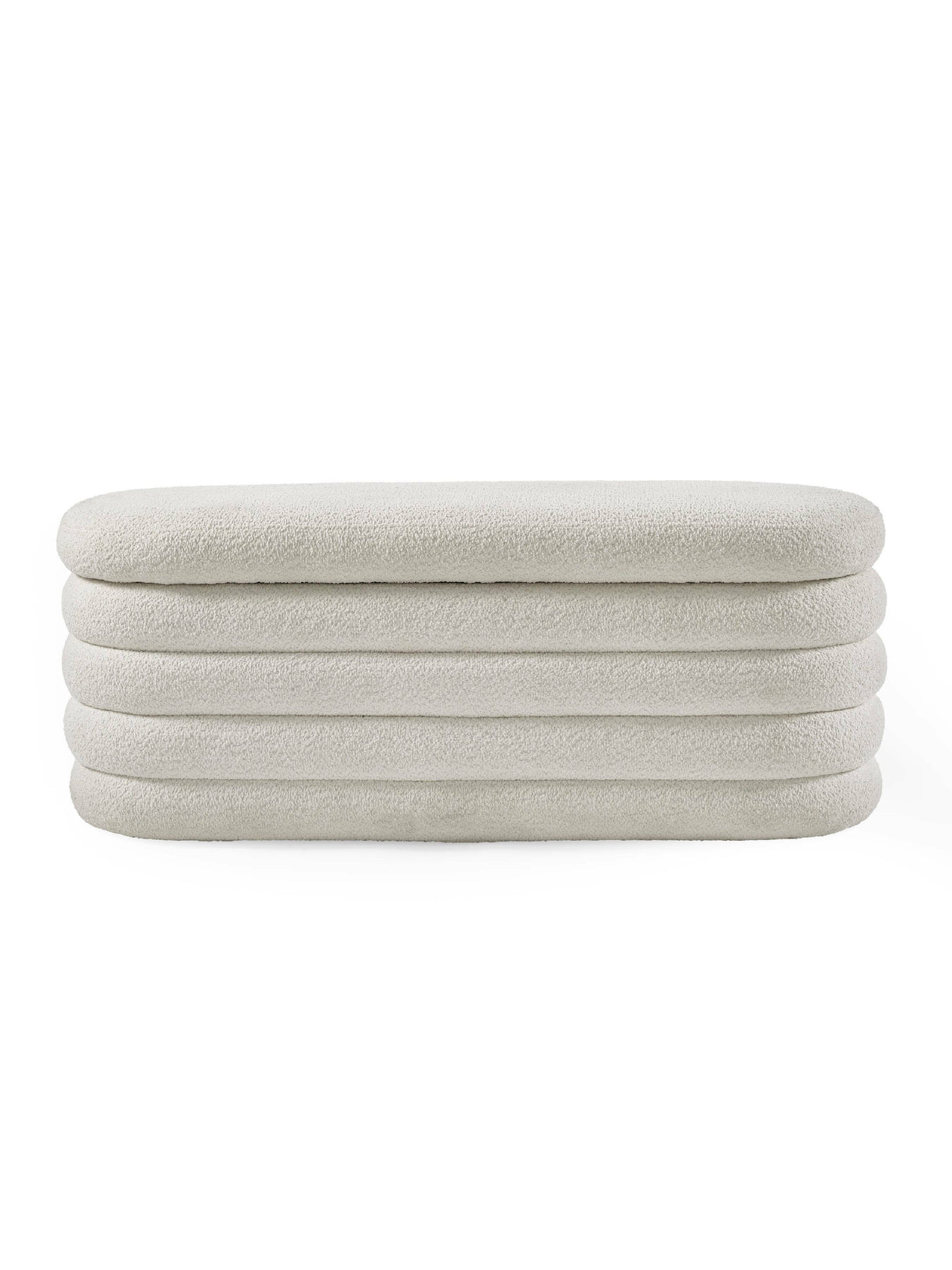 Hailey Upholstered Stacked Storage Bench