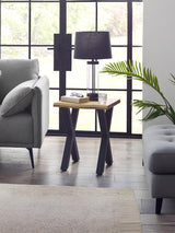 Harvey Live Edge Side Table with Cross Legs