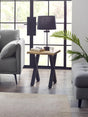 Harvey Live Edge Side Table with Cross Legs