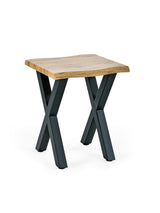 Harvey Live Edge Side Table with Cross Legs