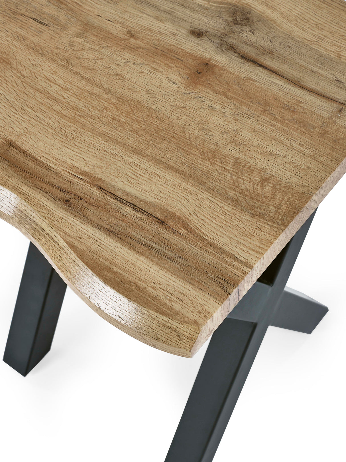 Harvey Live Edge Side Table with Cross Legs