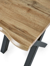Harvey Live Edge Side Table with Cross Legs