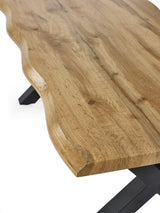 Harvey Live Edge Rectangular Coffee Table with Cross Legs