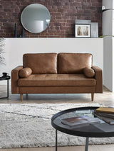 Henley Upholstered 3 Seater Sofa with Bolster Cushions