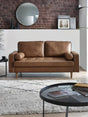 Henley Upholstered 3 Seater Sofa with Bolster Cushions