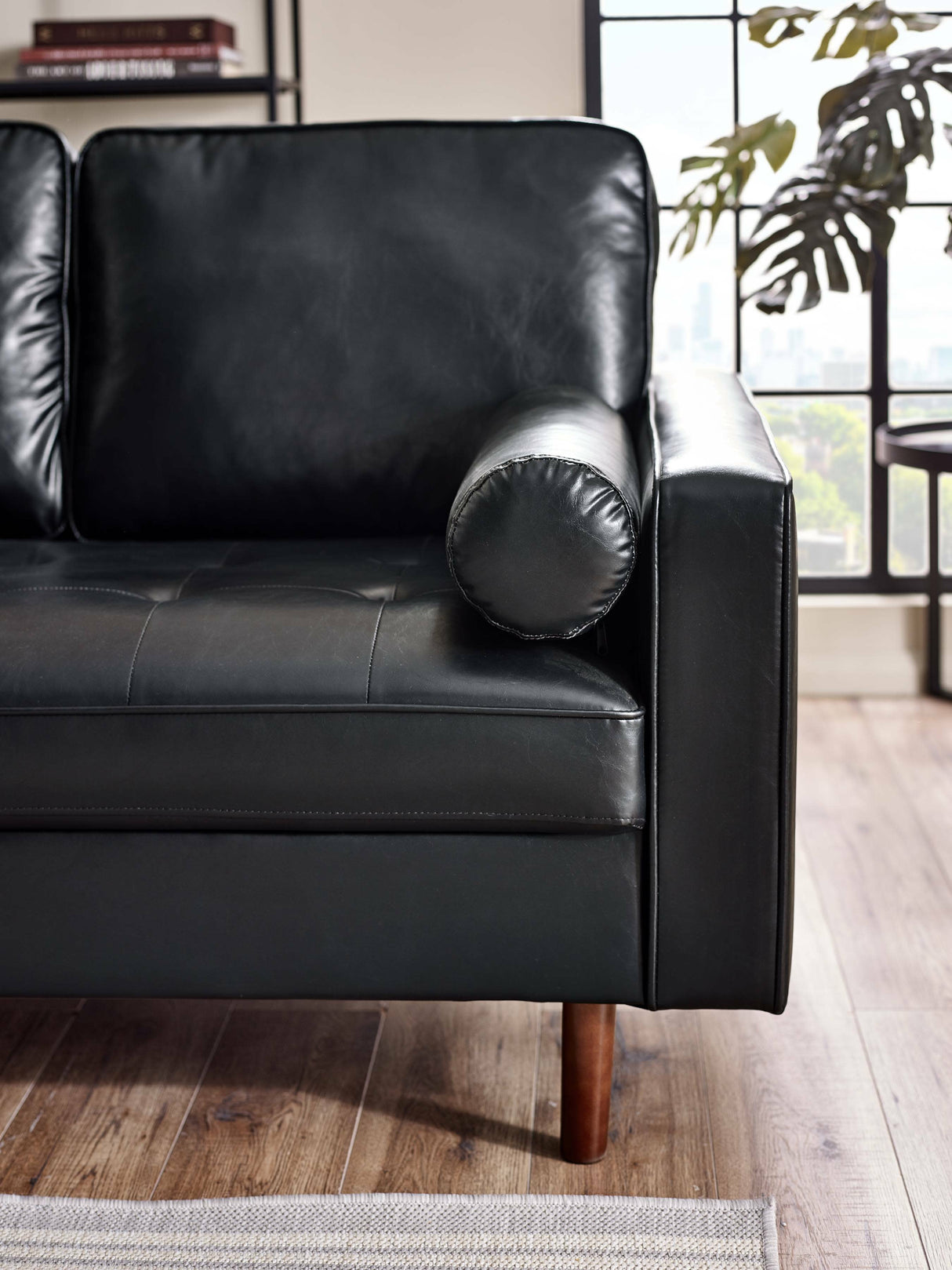 Henley Upholstered 3 Seater Sofa with Bolster Cushions