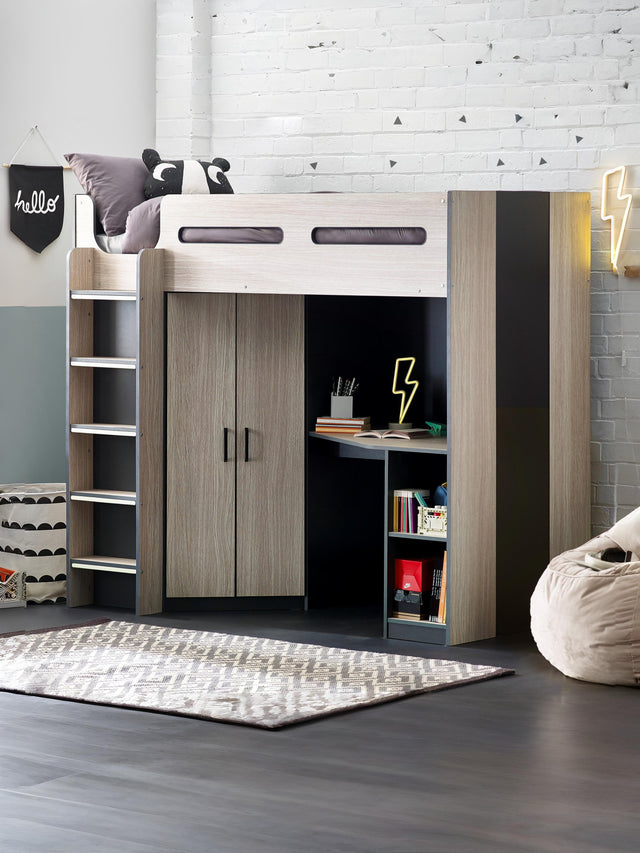 Hercules High Sleeper Bed with Desk