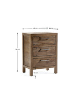 Heritage 3 Drawer Bedside Table
