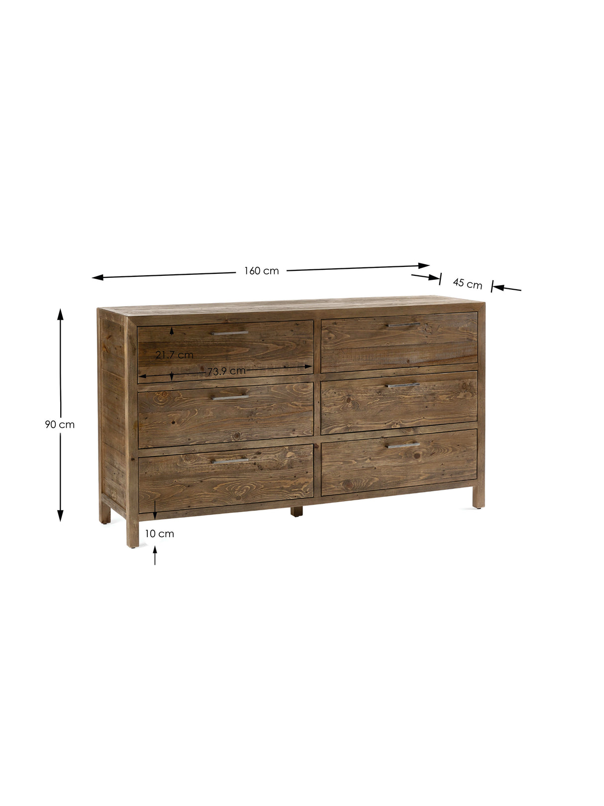 Heritage 6 Drawer Wide Chest