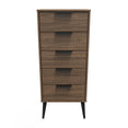Hong Kong (Black Legs) 5 Drawer Bedside Cabinet