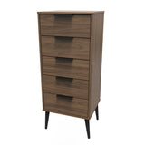 Hong Kong (Black Legs) 5 Drawer Bedside Cabinet