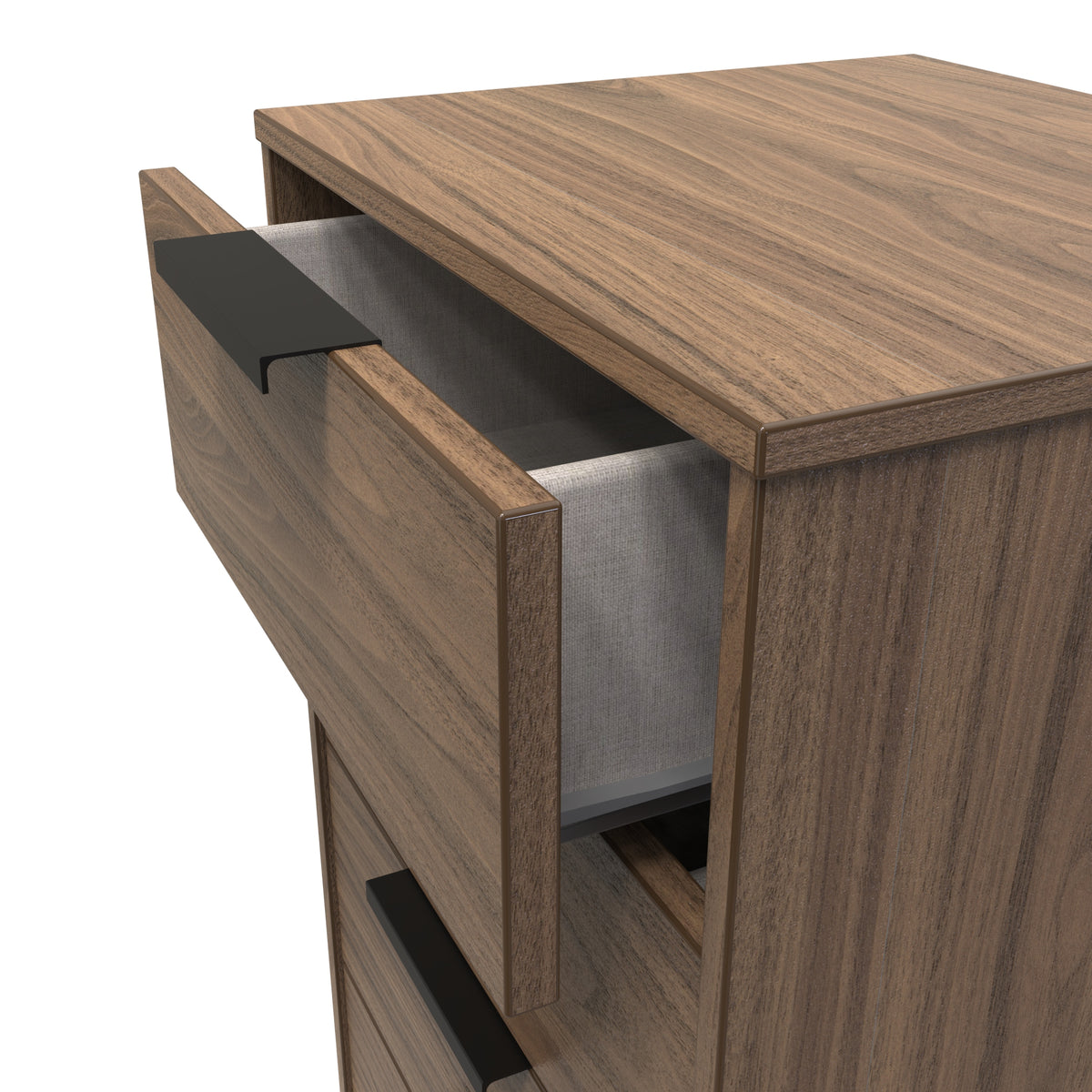 Hong Kong (Black Legs) 5 Drawer Bedside Cabinet