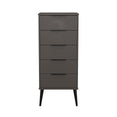 Hong Kong (Black Legs) 5 Drawer Bedside Cabinet