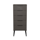 Hong Kong (Black Legs) 5 Drawer Bedside Cabinet