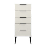 Hong Kong (Black Legs) 5 Drawer Bedside Cabinet