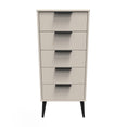 Hong Kong (Black Legs) 5 Drawer Bedside Cabinet