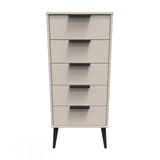 Hong Kong (Black Legs) 5 Drawer Bedside Cabinet