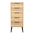 Hong Kong (Black Legs) 5 Drawer Bedside Cabinet