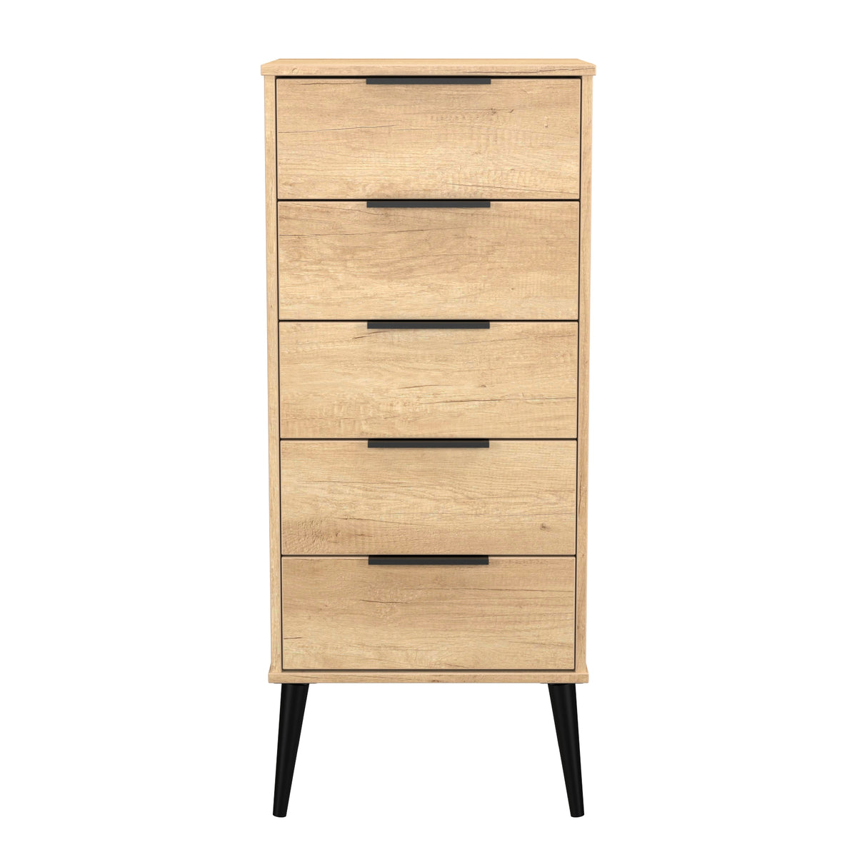 Hong Kong (Black Legs) 5 Drawer Bedside Cabinet