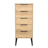 Hong Kong (Black Legs) 5 Drawer Bedside Cabinet