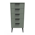Hong Kong (Black Legs) 5 Drawer Bedside Cabinet
