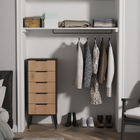 Hong Kong 5 Drawer Bedside Cabinet