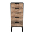 Hong Kong (Black Legs) 5 Drawer Bedside Cabinet
