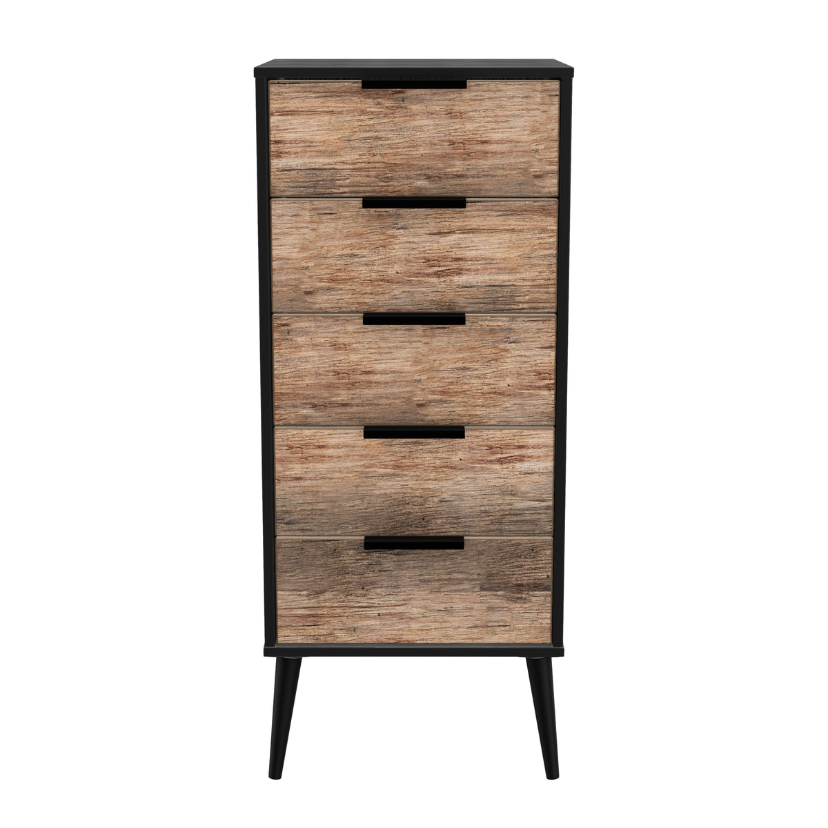 Hong Kong (Black Legs) 5 Drawer Bedside Cabinet
