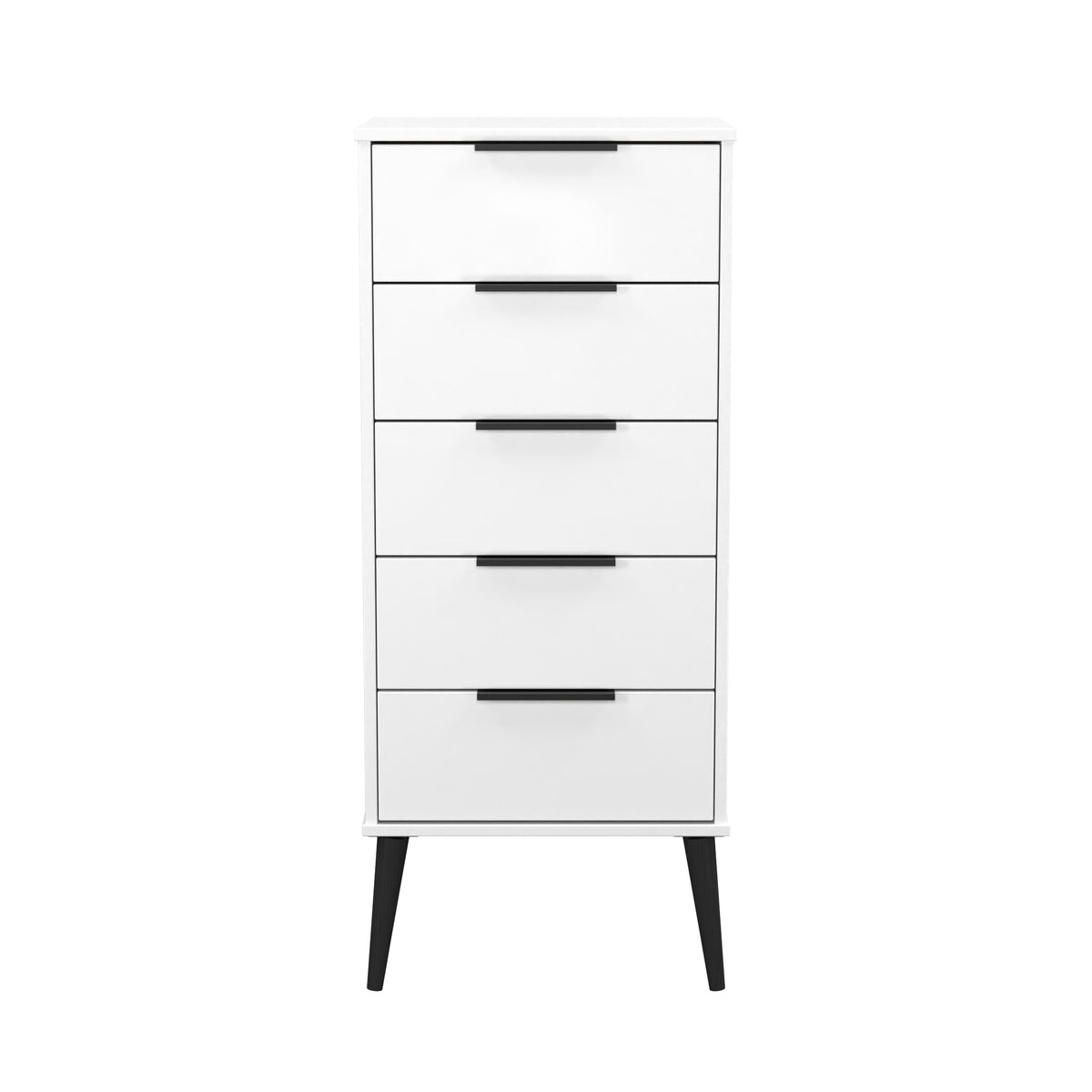 Hong Kong (Black Legs) 5 Drawer Bedside Cabinet