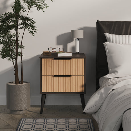 Hong Kong 2 Drawer Bedside Cabinet