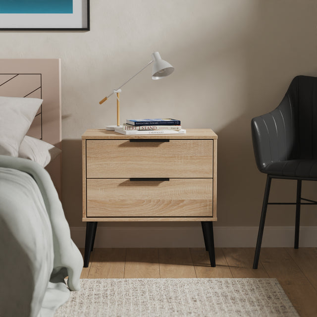 Hong Kong (Black Legs) 2 Drawer Midi Chest