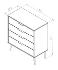 Hong Kong (Black Legs) 4 Drawer Chest