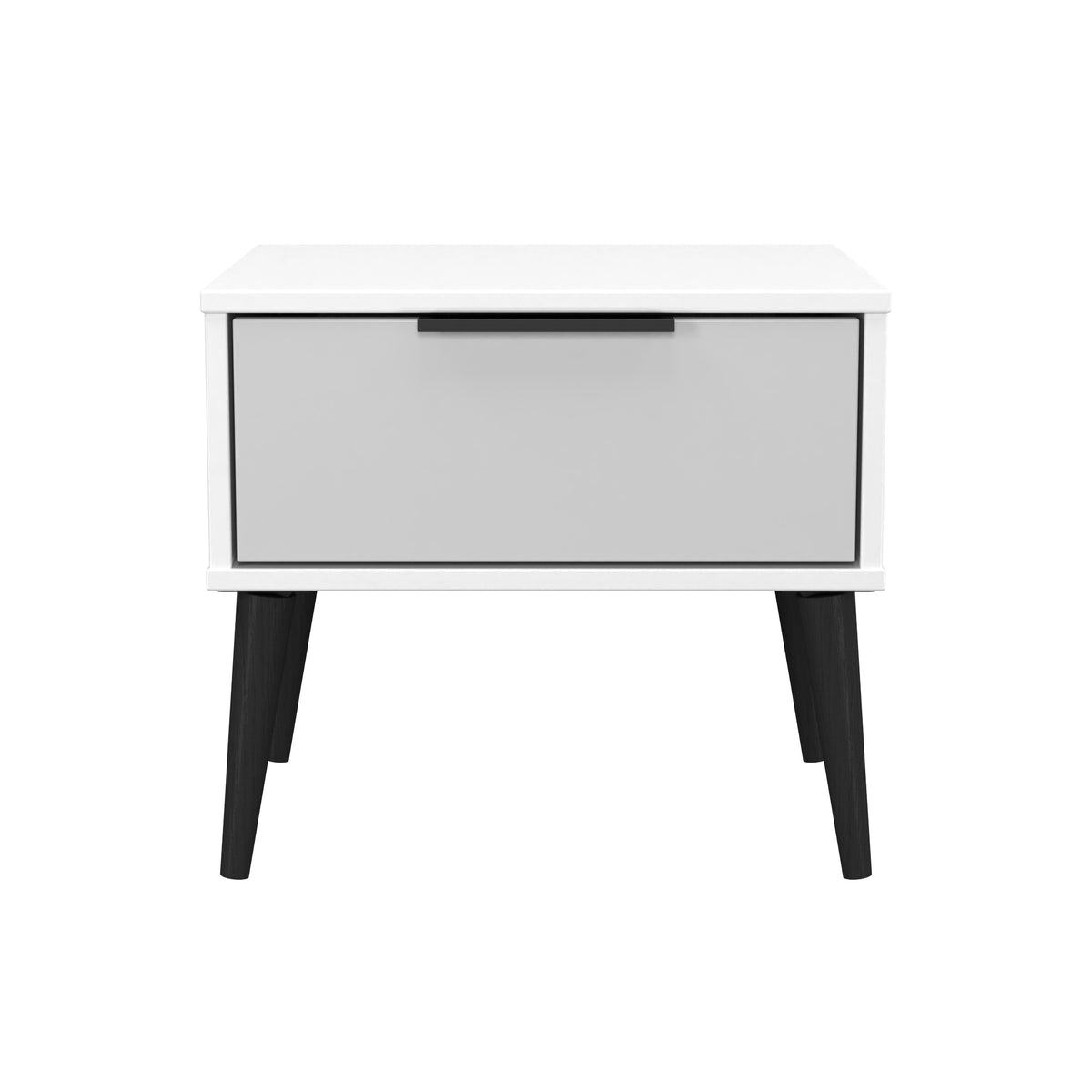 Hong Kong (Black Legs) 1 Drawer Bedside Cabinet  with Legs